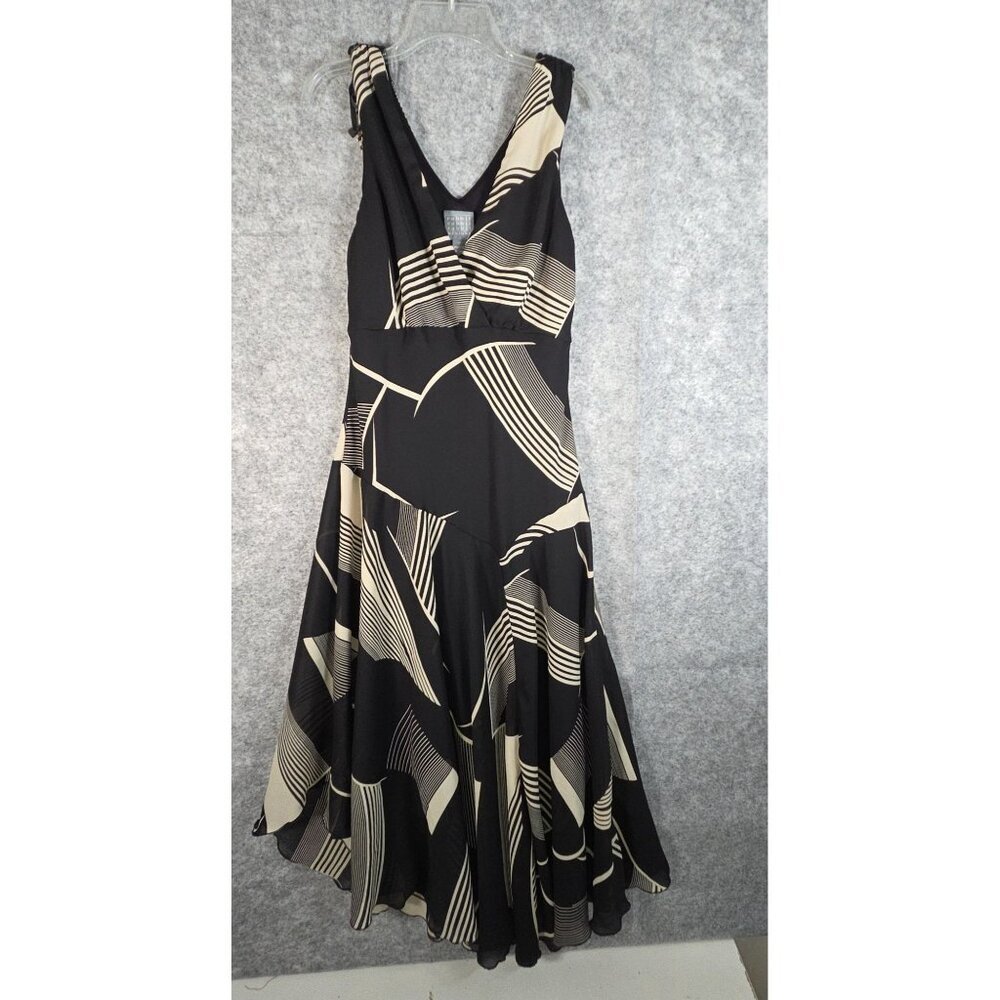 Rabbit Rabbit Rabbit Women's Midi Dress Sleeveless V Neck Multi Color Size 12 - Picture 2 of 10